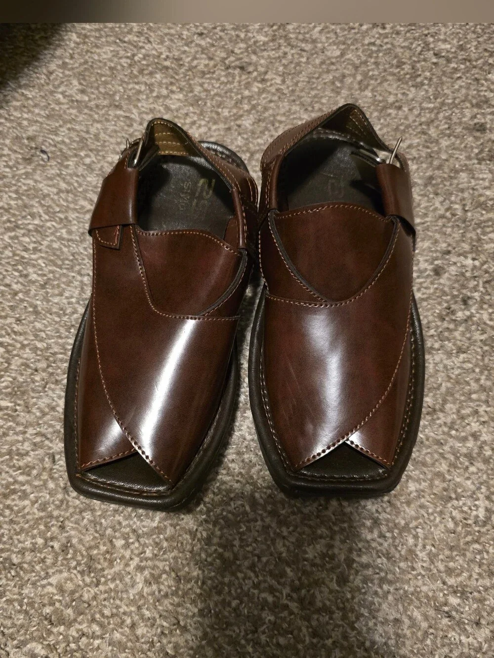 Peshawari Chapal In Brown Color For Kids Size 30, USA Size 13